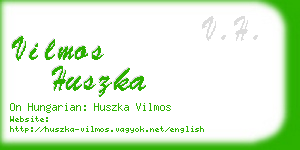 vilmos huszka business card